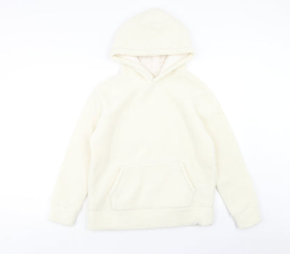Gap Girls Ivory Polyester Pullover Hoodie Size 12 Years Pullover