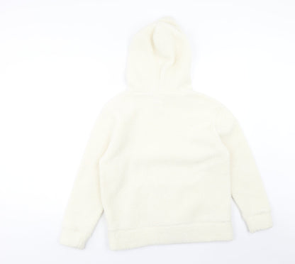 Gap Girls Ivory Polyester Pullover Hoodie Size 12 Years Pullover