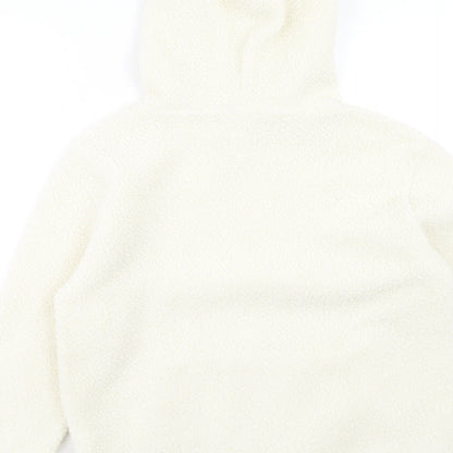 Gap Girls Ivory Polyester Pullover Hoodie Size 12 Years Pullover