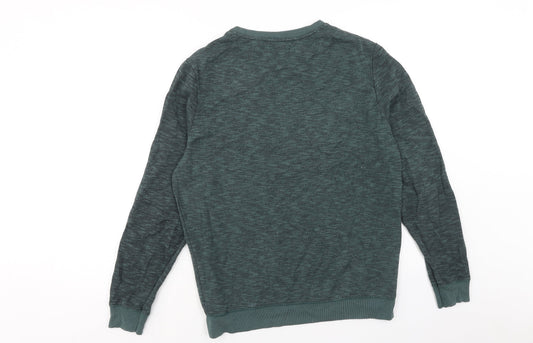 Mens UK Size S River Island Green Pullover Sweatshirt