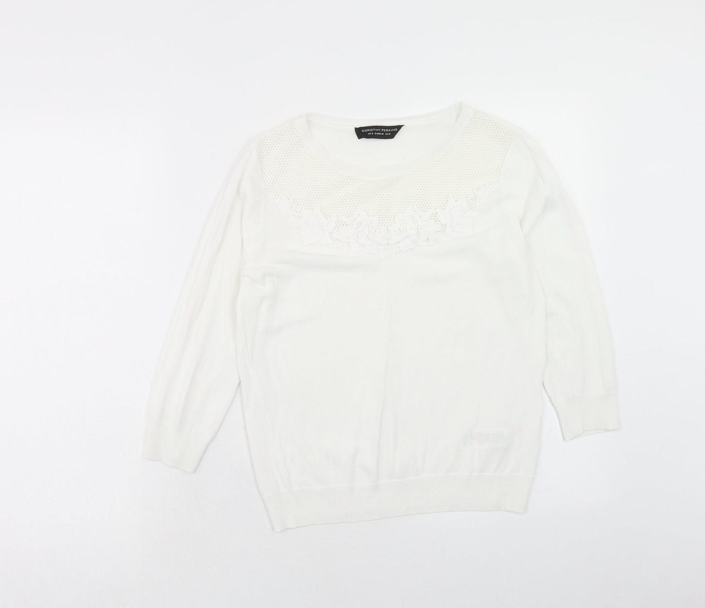 Womens UK Size 12 Dorothy Perkins White Pullover Jumper