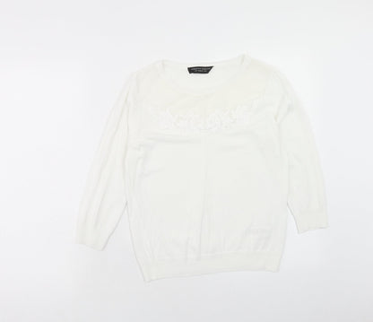 Womens UK Size 12 Dorothy Perkins White Pullover Jumper