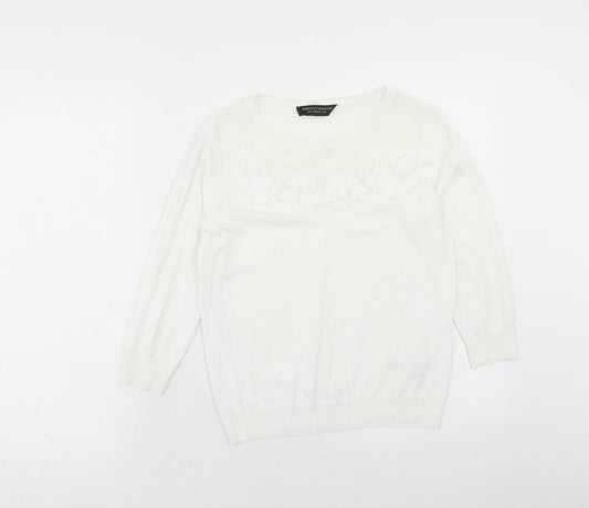 Womens UK Size 12 Dorothy Perkins White Pullover Jumper