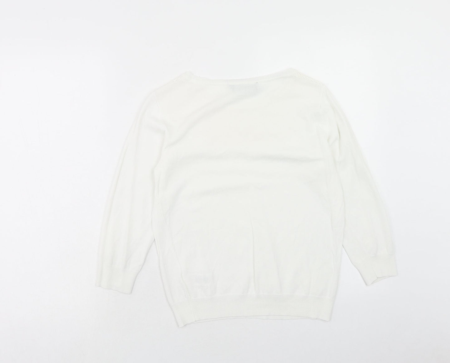 Womens UK Size 12 Dorothy Perkins White Pullover Jumper