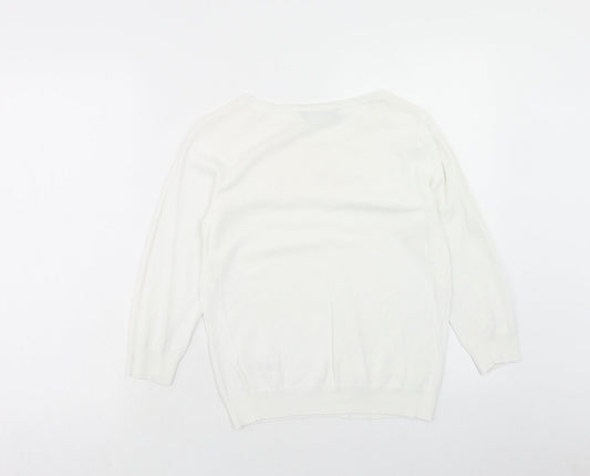 Womens UK Size 12 Dorothy Perkins White Pullover Jumper