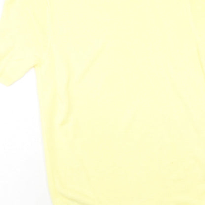 BHS Womens Yellow Round Neck Acrylic Pullover Jumper Size 8