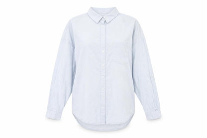 Womens UK Size 8 New Look Blue Basic Button-Up
