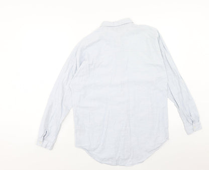 Womens UK Size 8 New Look Blue Basic Button-Up