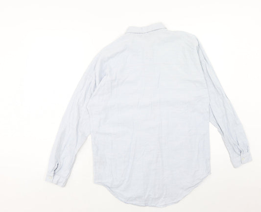Womens UK Size 8 New Look Blue Basic Button-Up