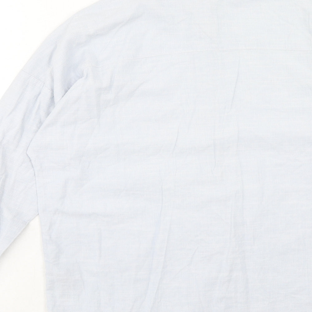 Womens UK Size 8 New Look Blue Basic Button-Up