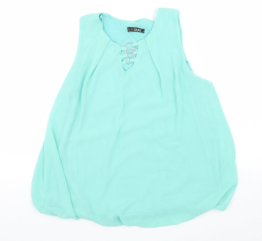 Womens UK Size M Quiz Blue Basic Tank