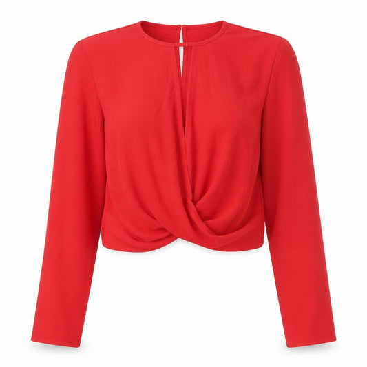 Womens UK Size 6 Divided Red Basic Blouse