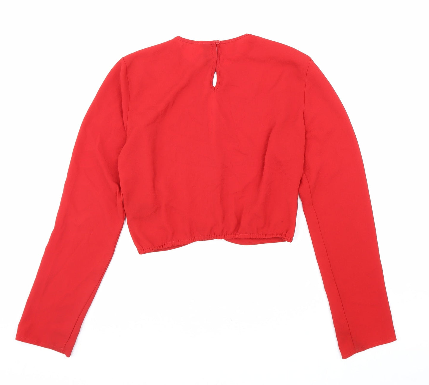 Womens UK Size 6 Divided Red Basic Blouse