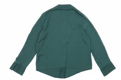 Womens UK Size 6 New Look Green Basic Button-Up