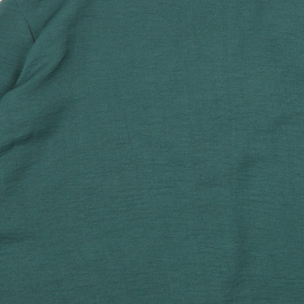 Womens UK Size 6 New Look Green Basic Button-Up
