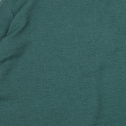 Womens UK Size 6 New Look Green Basic Button-Up