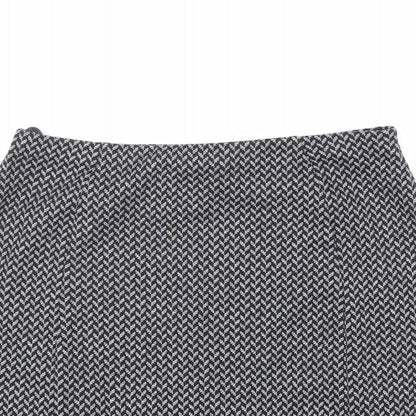 Papaya Womens Black Herringbone Polyester Straight & Pencil Skirt Size 10