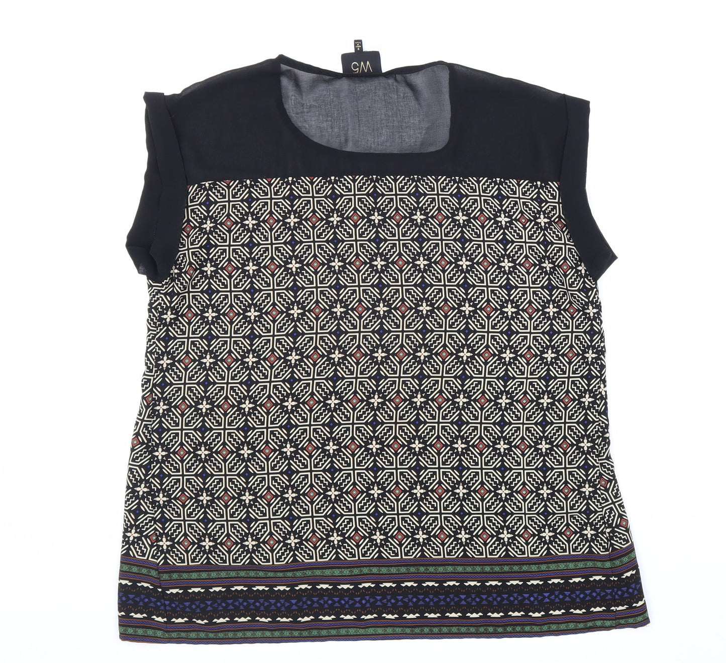 Womens UK Size S W5 Black Basic Blouse