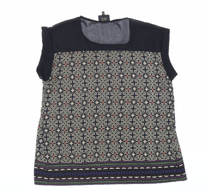 Womens UK Size S W5 Black Basic Blouse