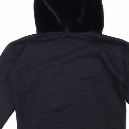 Mini Cream Womens Black Cotton Pullover Hoodie Size M Pullover
