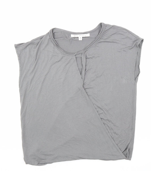 Womens UK Size M Max Studio Grey Basic T-Shirt