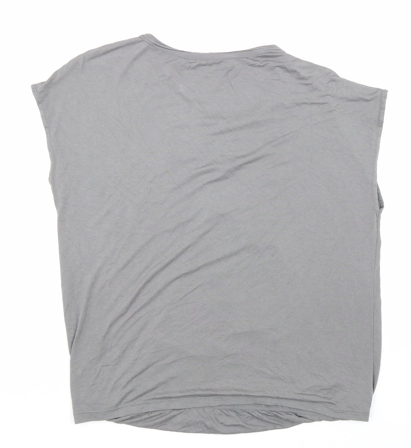 Womens UK Size M Max Studio Grey Basic T-Shirt