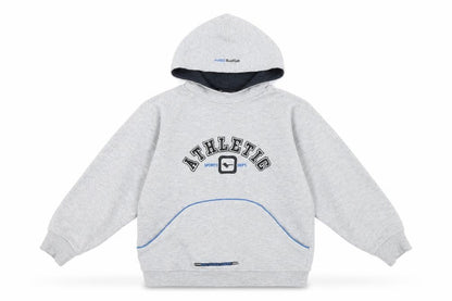 Goula Boys Grey Cotton Pullover Hoodie Size 10-11 Years Pullover - Athletic