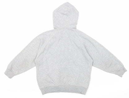 Goula Boys Grey Cotton Pullover Hoodie Size 10-11 Years Pullover - Athletic