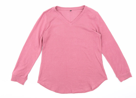 Womens UK Size M Preworn Pink Pullover Jumper