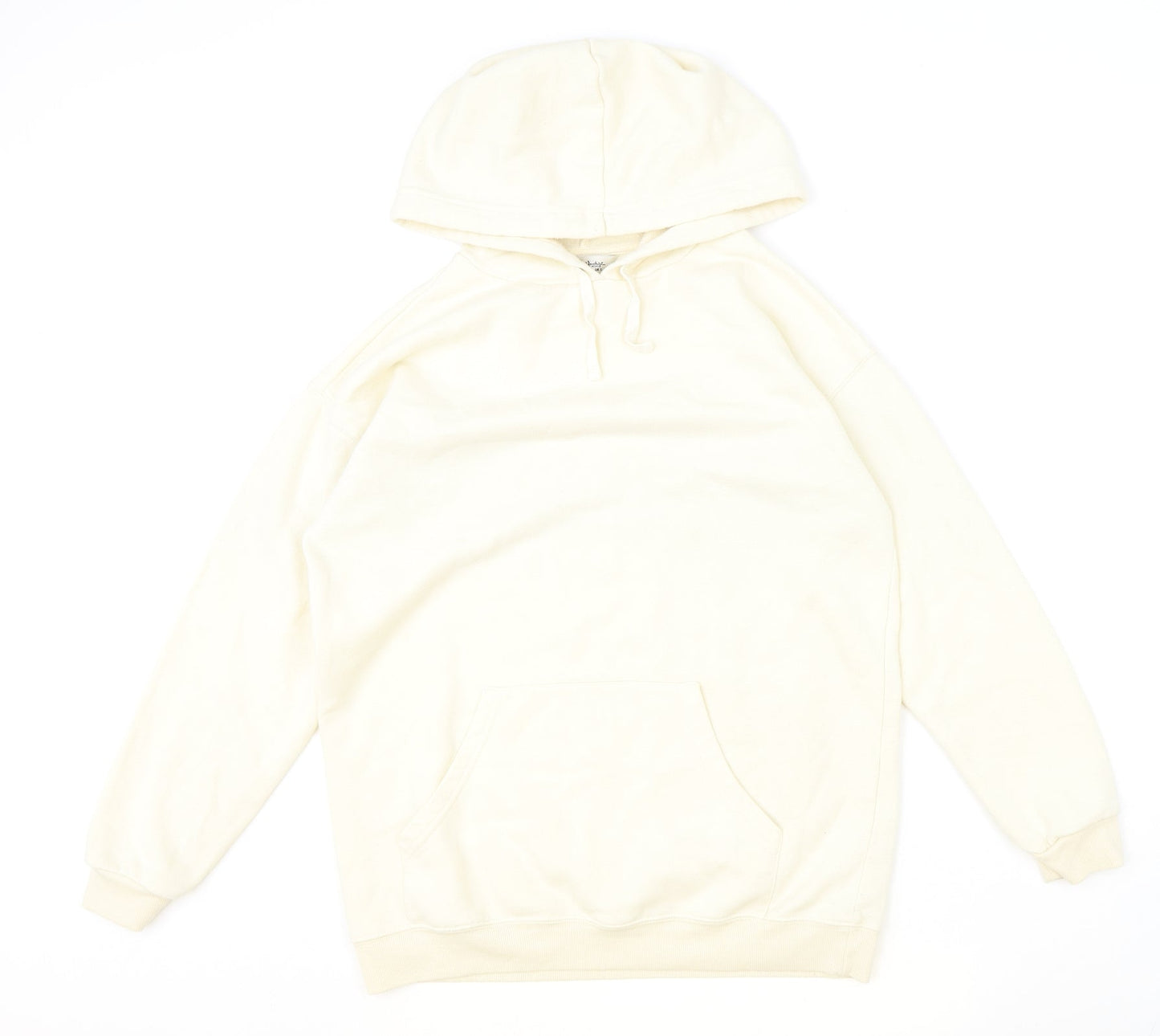 Miss Selfridge Womens Beige Cotton Pullover Hoodie Size S Pullover