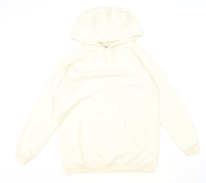 Miss Selfridge Womens Beige Cotton Pullover Hoodie Size S Pullover