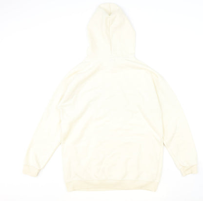 Miss Selfridge Womens Beige Cotton Pullover Hoodie Size S Pullover
