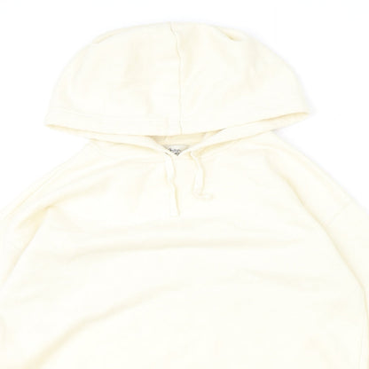 Miss Selfridge Womens Beige Cotton Pullover Hoodie Size S Pullover