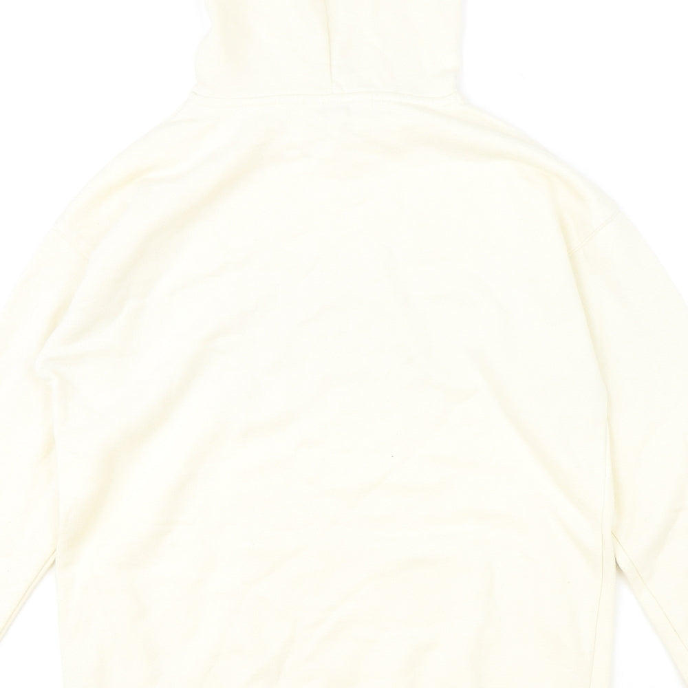 Miss Selfridge Womens Beige Cotton Pullover Hoodie Size S Pullover