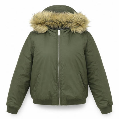 Misguided Womens Green Bomber Jacket Jacket Size 12 Zip