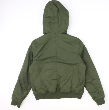 Misguided Womens Green Bomber Jacket Jacket Size 12 Zip