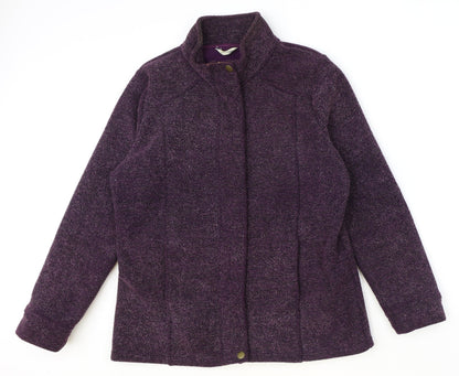 Marks and Spencer Womens Purple Jacket Size 12 Zip
