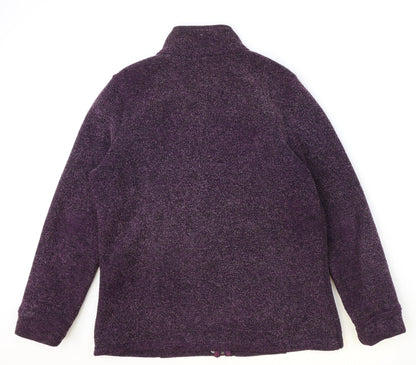 Marks and Spencer Womens Purple Jacket Size 12 Zip
