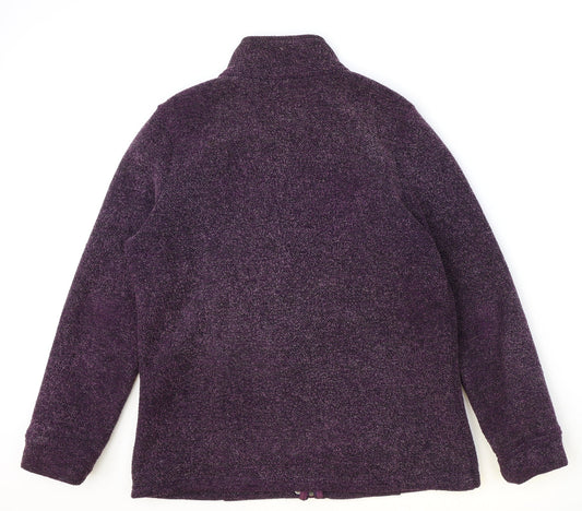 Marks and Spencer Womens Purple Jacket Size 12 Zip