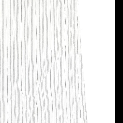 H&M Womens Ivory Striped Viscose A-Line Size 8 V-Neck Button