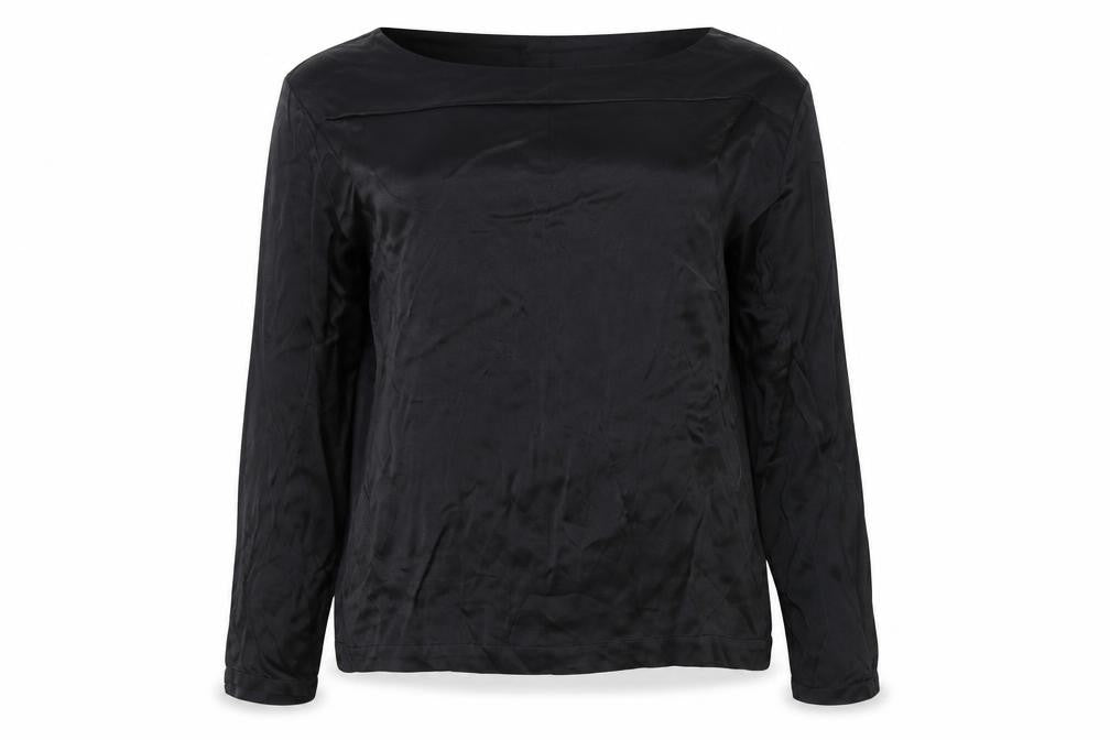 Womens UK Size L Zara Black Basic Blouse
