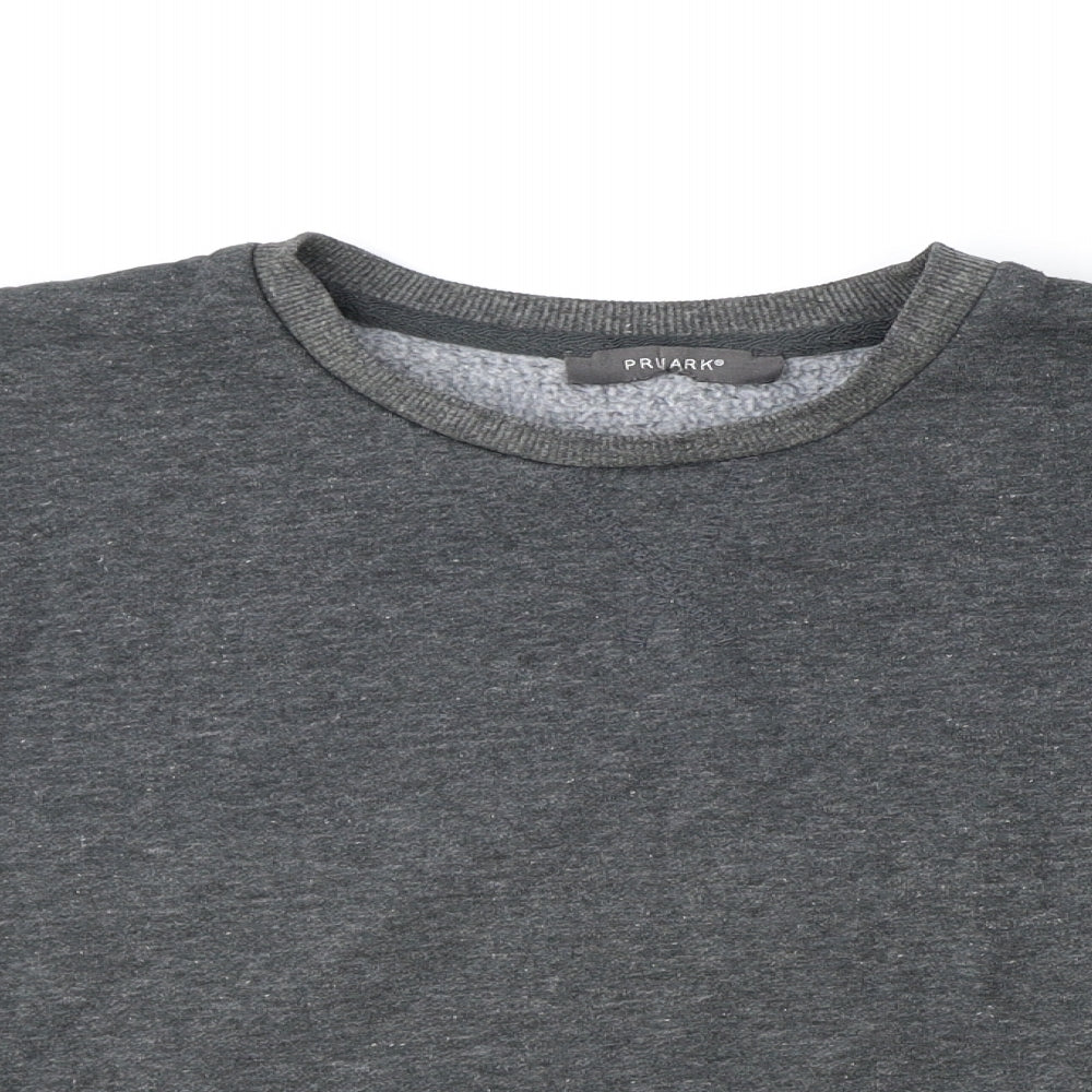 Womens UK Size 2XS Marks and Spencer Grey Basic T-Shirt