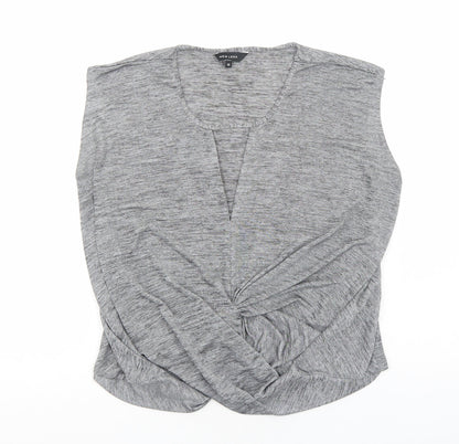 Womens UK Size 12 New Look Grey Basic Blouse