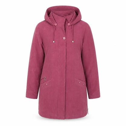 Womens UK Size 10 Eliza Gray Purple Overcoat