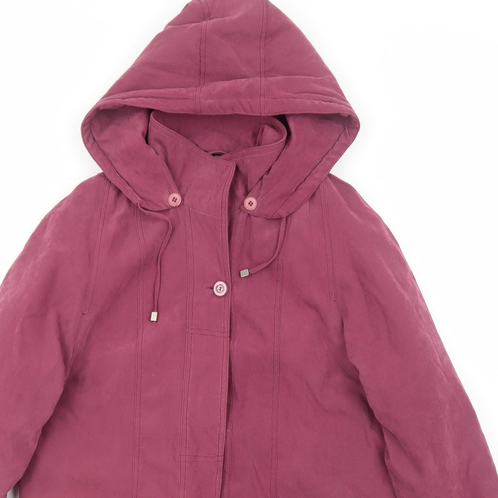 Womens UK Size 10 Eliza Gray Purple Overcoat