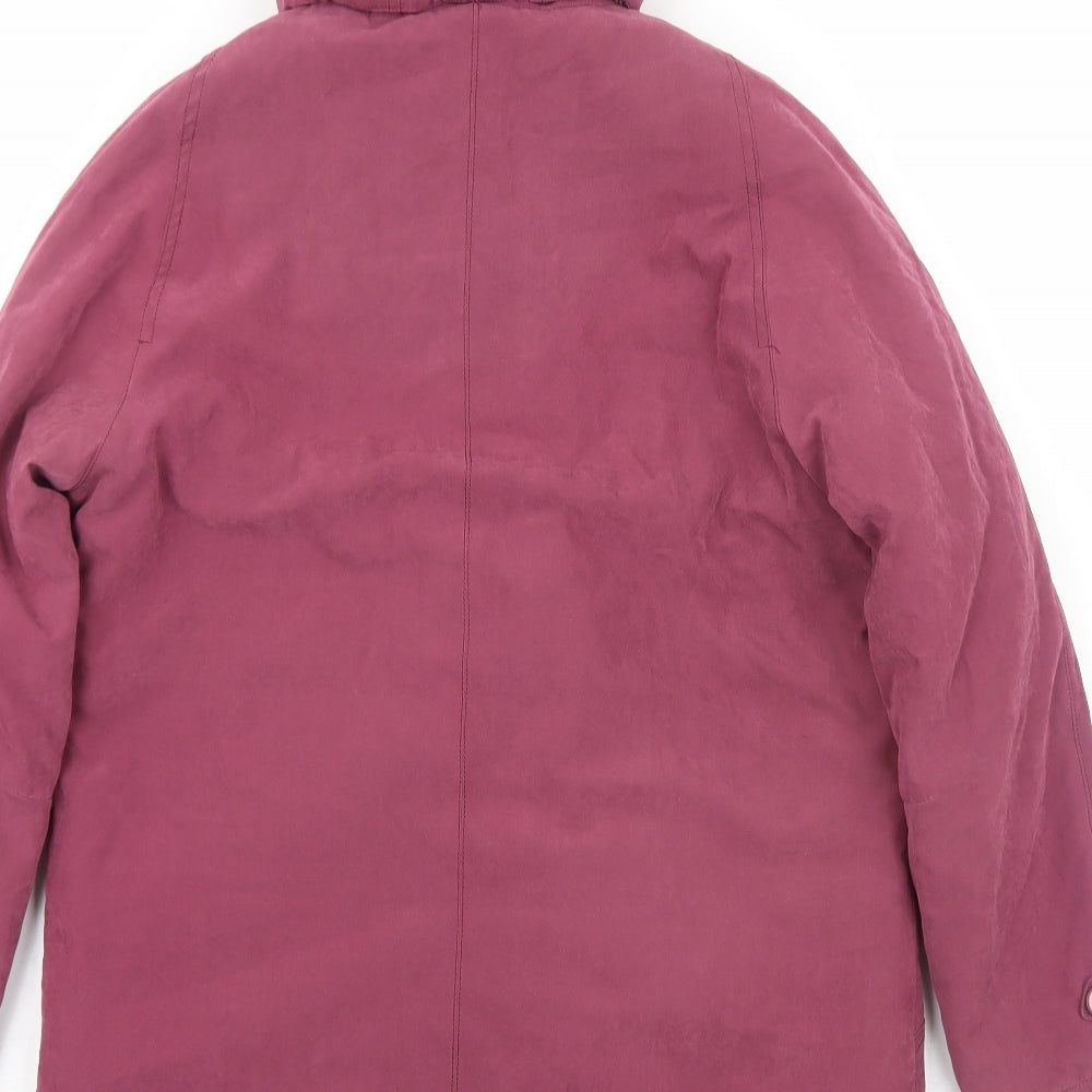 Womens UK Size 10 Eliza Gray Purple Overcoat