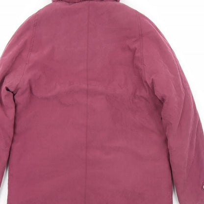 Womens UK Size 10 Eliza Gray Purple Overcoat