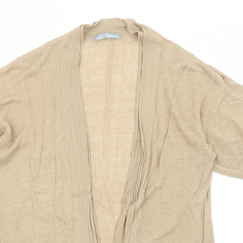 Womens UK Size 14 Marks and Spencer Brown Cardigan Jumper