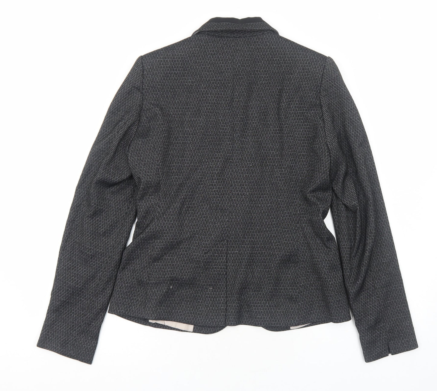 NEXT# Womens Black Polyester Jacket Blazer Size 10