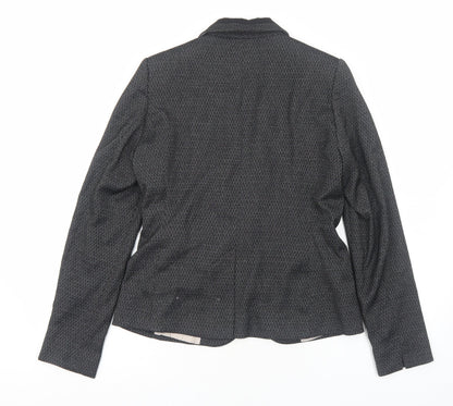 NEXT# Womens Black Polyester Jacket Blazer Size 10